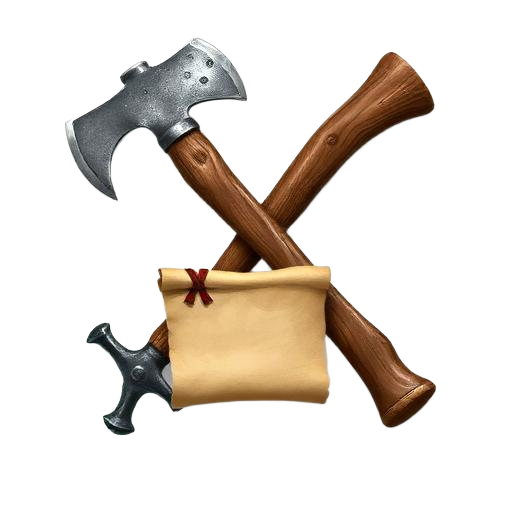 Axe, pickaxe and scroll — OSRS workers